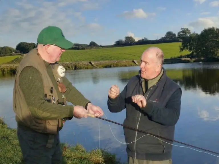 Fly casting lesson at Press Manor